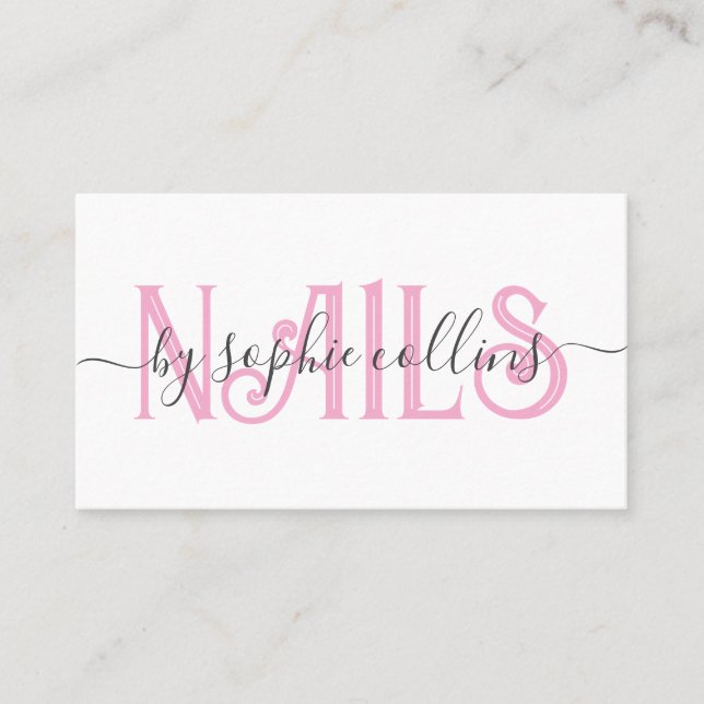 Tarjeta De Visita Nail Tech Nail Art (Anverso)