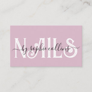 Tarjeta De Visita Nail Tech Nail Art Dusty Pink Business Card