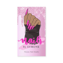 Nail Tech Nail Artist Salon Purpurina Rosa Drin