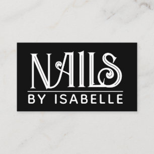 Tarjeta De Visita Nail Tech Nail Artista Gold Black Business Card