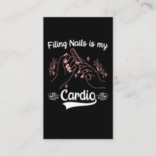 Tarjeta De Visita Nail Tech Sport Cosméticos Nail Filing Manicurist