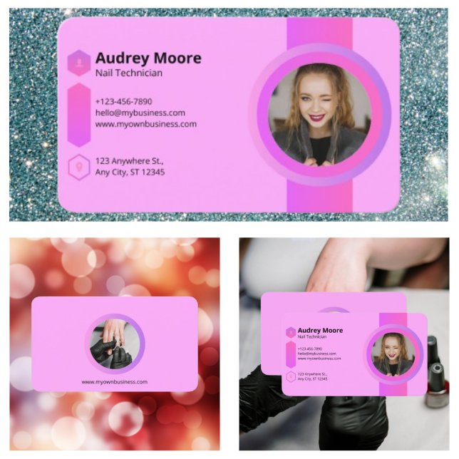 Tarjeta De Visita Nail Technician (Nail Technician Business Card
)
