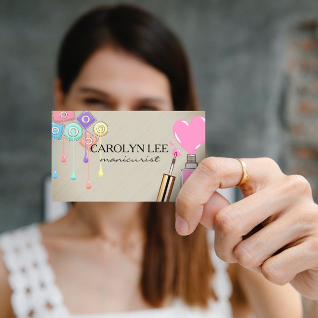 Tarjeta De Visita Nail Technician | Botellas Nail Polaca (Subido por el creador)