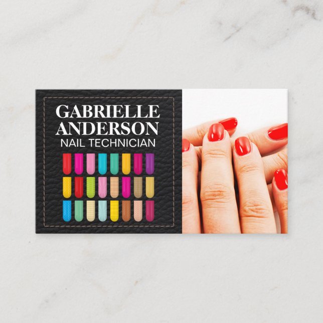 Tarjeta De Visita Nail Technician | Clavos de manicura (Anverso)