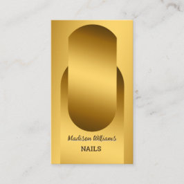 Tarjeta De Visita Nail Technician Golden Business Card