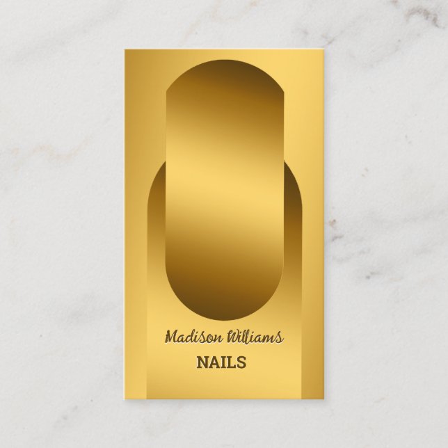 Tarjeta De Visita Nail Technician Golden Business Card (Anverso)
