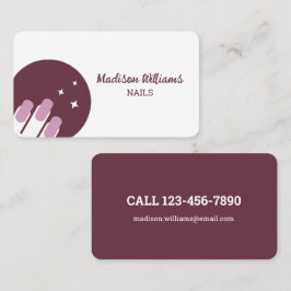 Tarjeta De Visita Nail Technician Manicurist Business Card