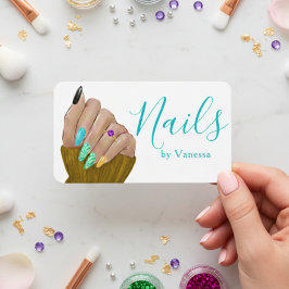 Tarjeta De Visita Nail Technician & Manicurist Home Nail Salon