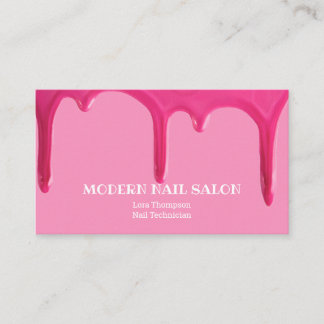 Tarjeta De Visita Nail Technician Poland Drip Business Card