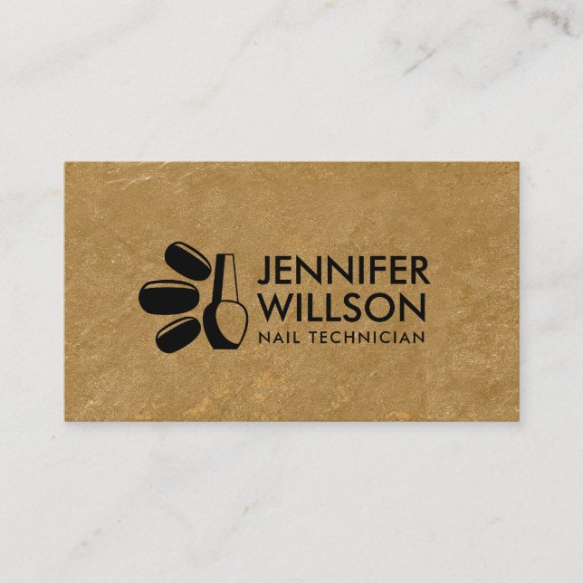 Tarjeta De Visita Nails and Nail polish logo Nombramiento  (Anverso)