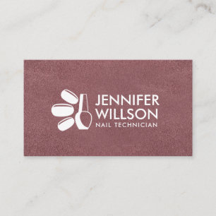 Tarjeta De Visita Nails and Nail polish logo Nombramiento Negocios C