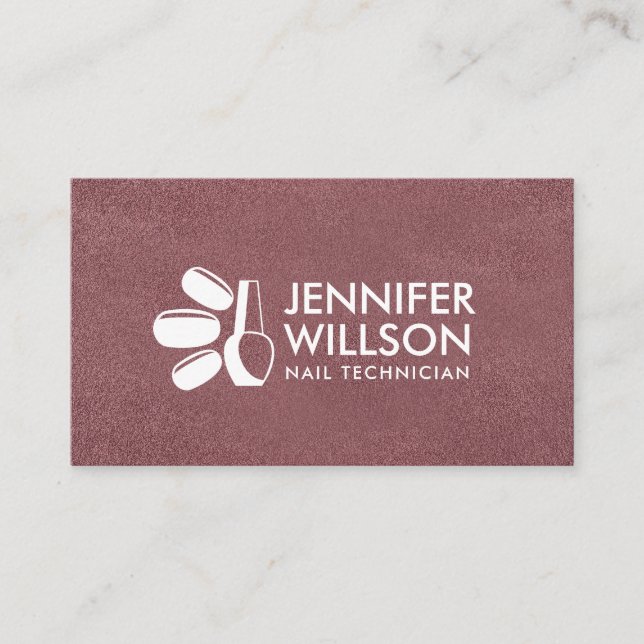Tarjeta De Visita Nails and Nail polish logo Nombramiento Negocios C (Anverso)