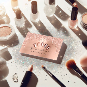 Tarjeta De Visita Nails Art Purpurina Skinny Perforaciones de manicu