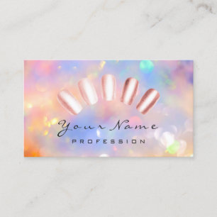 Tarjeta De Visita Nails Artista Rosa Manicura Rosa Manicura Pedicura