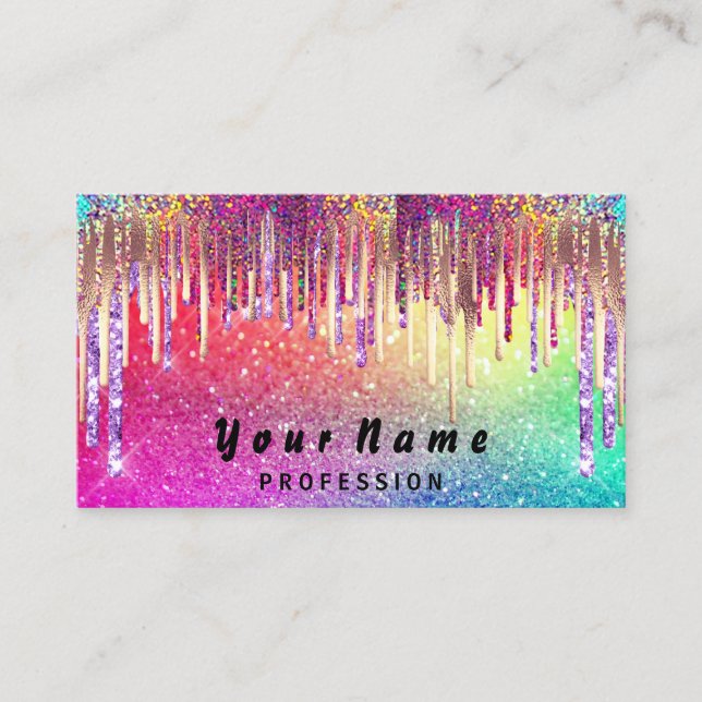 Tarjeta De Visita Nails Makeup Lashes Holograph Dribow (Anverso)