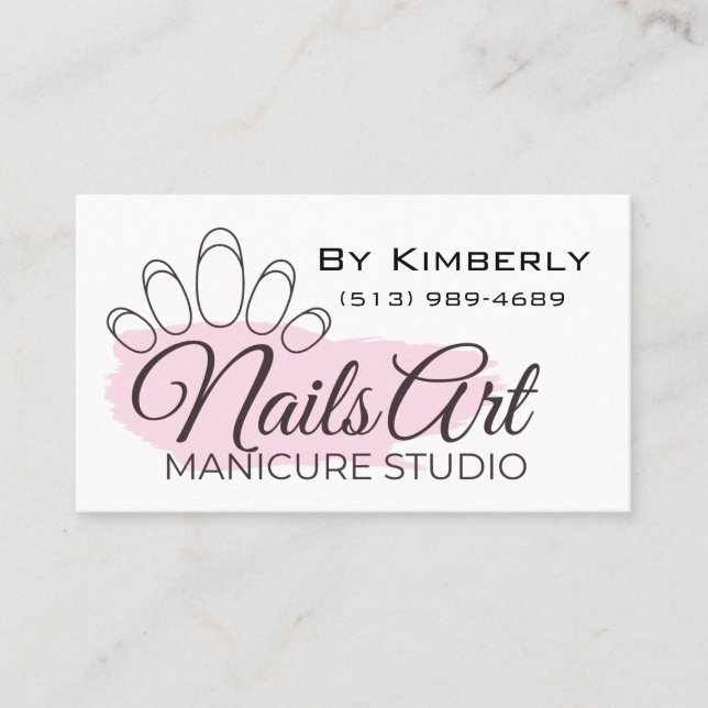 Tarjeta De Visita Nails Manicure (Anverso)