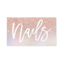 Nails rosa purpurina oro moda holográfica