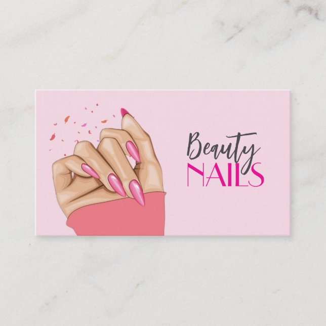 Tarjeta De Visita Nails Salon Business Card (Anverso)