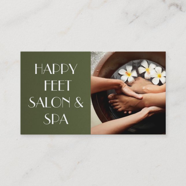 Tarjeta De Visita Nails Salon Manicure Pedicure Beauty Spa (Anverso)