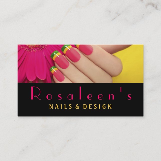 Tarjeta De Visita Nails, Salon, Spa, Beauty Business Card (Anverso)