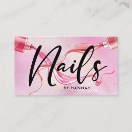 Tarjeta De Visita Nails Tipografía Holográfica