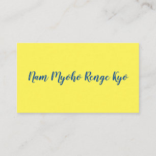 Tarjeta De Visita Nam Myoho Renge Kyo Lotus Buddhist Business Card