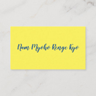 Tarjeta De Visita Nam Myoho Renge Kyo Lotus Buddhist Business Card