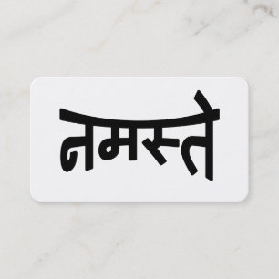 Tarjeta De Visita Namaste (नमस्ते) - Escritura Devanagari