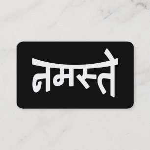 Tarjeta De Visita Namaste (नमस्ते) - Escritura Devanagari