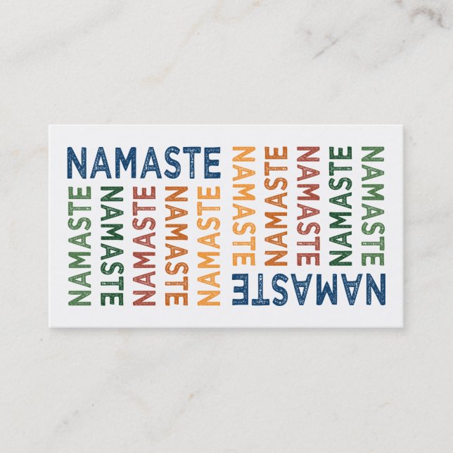 Tarjeta De Visita Namaste Cute Colorful (Anverso)