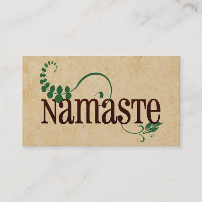 Tarjeta De Visita Namaste Yoga (Anverso)
