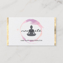 Namaste Yoga Lotus Position Gold Trim Grunge