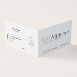 TARJETA DE VISITA NANNOOS CARTA DE NEGOCIO FOLDEADA
