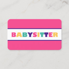 Tarjeta De Visita Nanny Babysitter Daycare QR