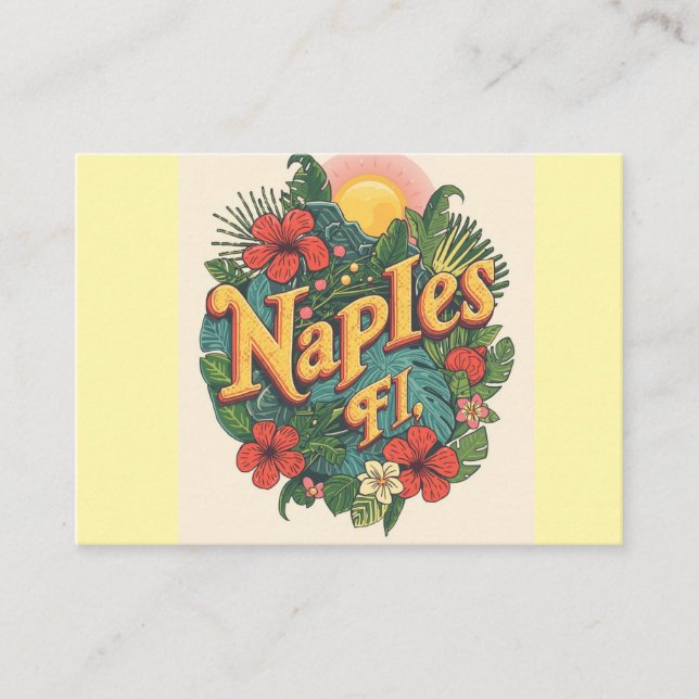 Tarjeta De Visita Nápoles florida soñando  (Anverso)