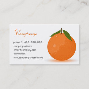 Tarjeta De Visita Naranja