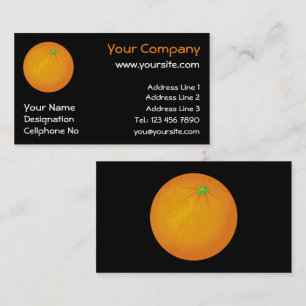 Tarjeta De Visita Naranja