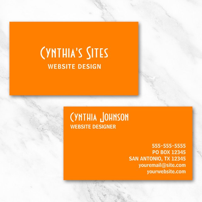 Tarjeta De Visita Naranja (Orange Business Card)
