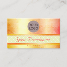 Tarjeta De Visita Naranja amarillo llamativo Ombre Marble Pattern