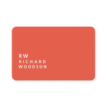 Naranja audaz rojo con las iniciales    Entreprene