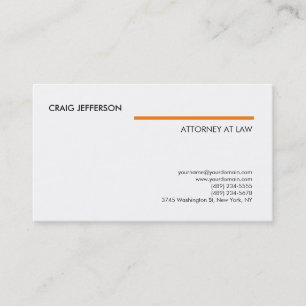 Tarjeta De Visita Naranja blanco consultor abogado abogado abogado m