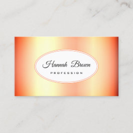 Tarjeta De Visita Naranja brillante ondulado al sol Ombre Gradiente 