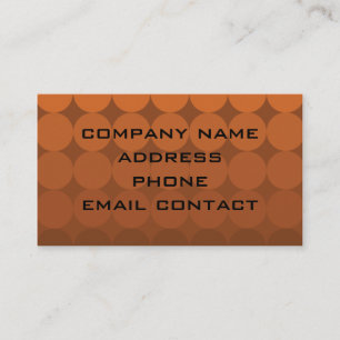 Tarjeta De Visita naranja círculo diamante abstracto sentido retro