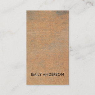 TARJETA DE VISITA NARANJA CORROSIVO RUSTO TEXTURADO METALIZADO