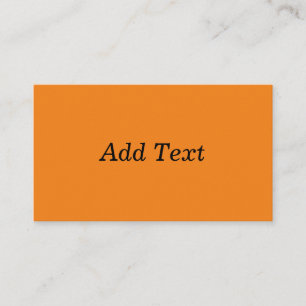 Tarjeta De Visita Naranja Crea Tu Propio Texto Personalizado