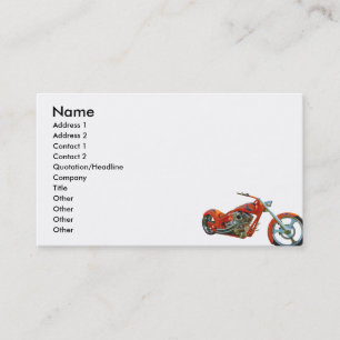 Tarjeta De Visita Naranja cruzado,