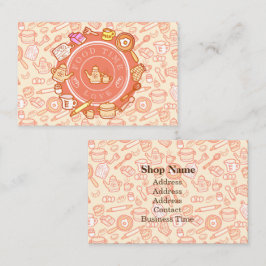 Tarjeta De Visita Naranja Cute Kitchenware