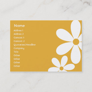 Tarjeta De Visita Naranja Daisies - Chubby
