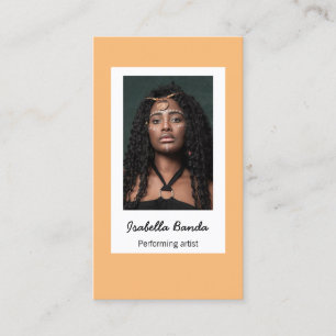 Tarjeta De Visita naranja de fotógrafos personalizados