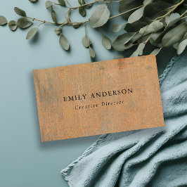 Tarjeta De Visita Naranja DE GRUNGE CORROSIVO EMPUJADO METALIZADO TE